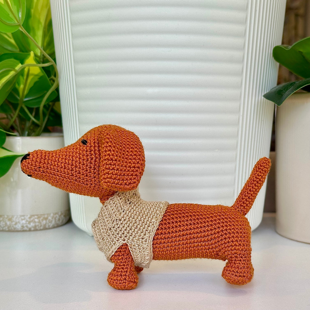Dachshund Dog (Standard) Crochet Plush - Ginger