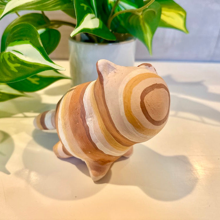 Sunstone Cat Clay Figurine
