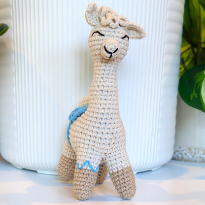 Alpaca in Beige Boots - Crochet Plushie
