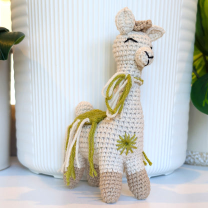 Alpaca in Beige Boots - Crochet Plushie
