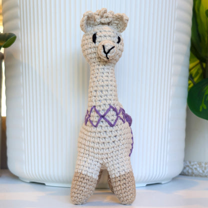 Alpaca in Beige Boots - Crochet Plushie