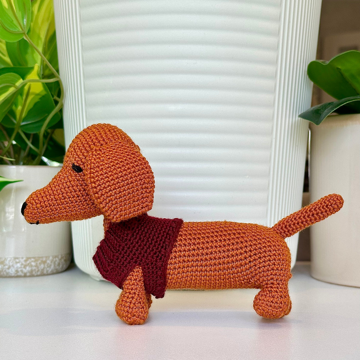 Dachshund Dog (Standard) Crochet Plush - Ginger
