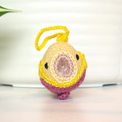 Bass Fish Crochet Keychain Charm