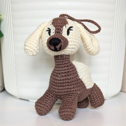 Basset Hound Dog Crochet Charm