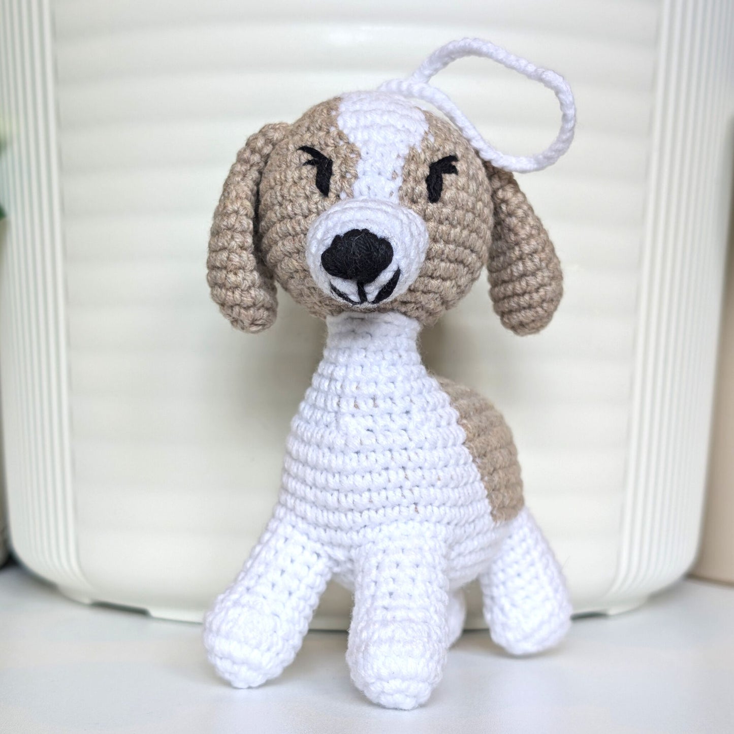 Basset Hound Dog Crochet Charm