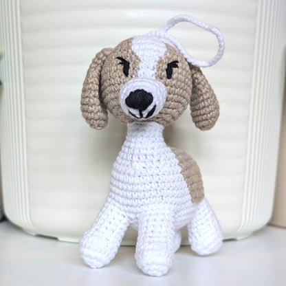 Basset Hound Dog Crochet Charm
