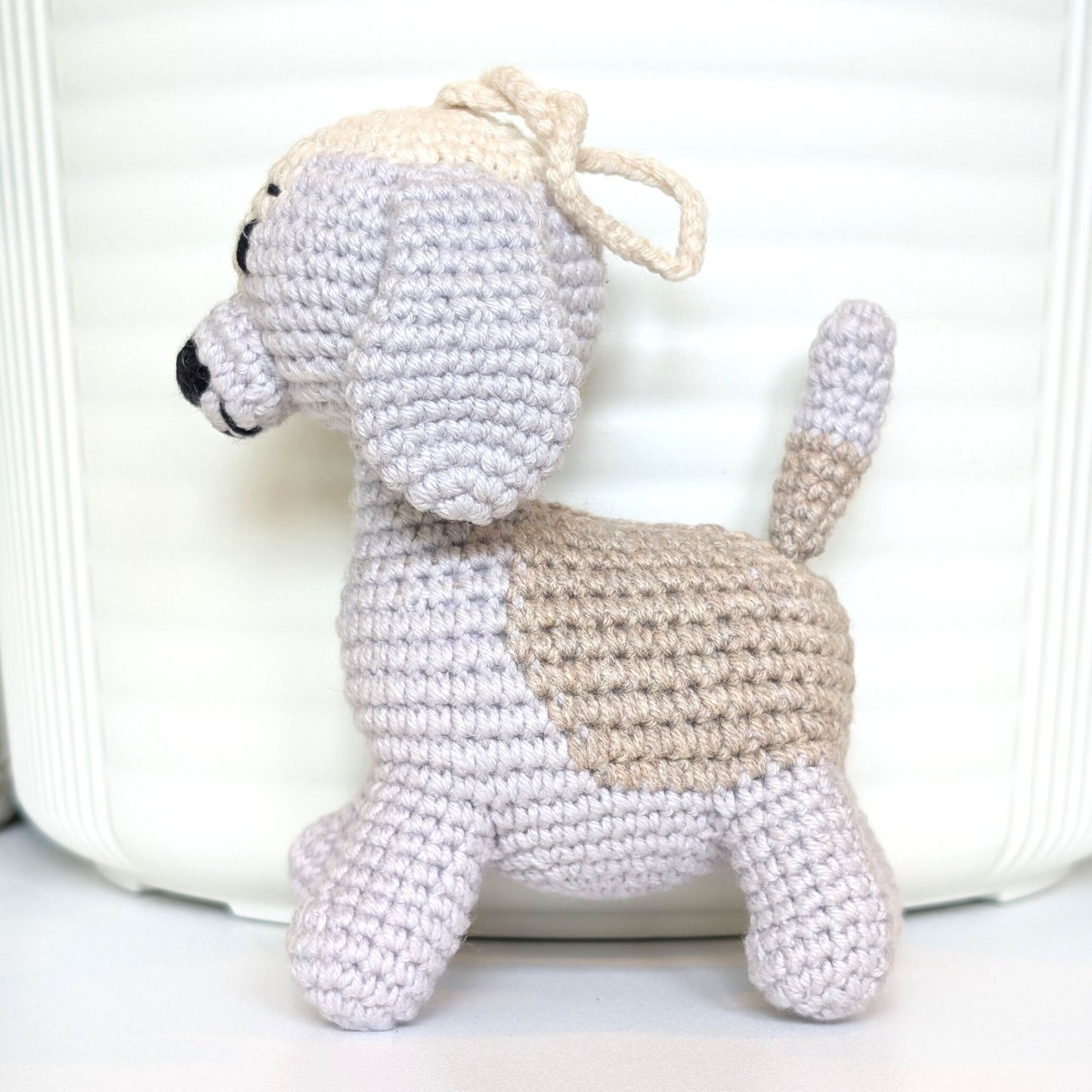 Basset Hound Dog Crochet Charm