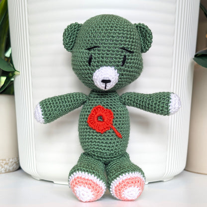 Bear with Flower Crochet Plushie