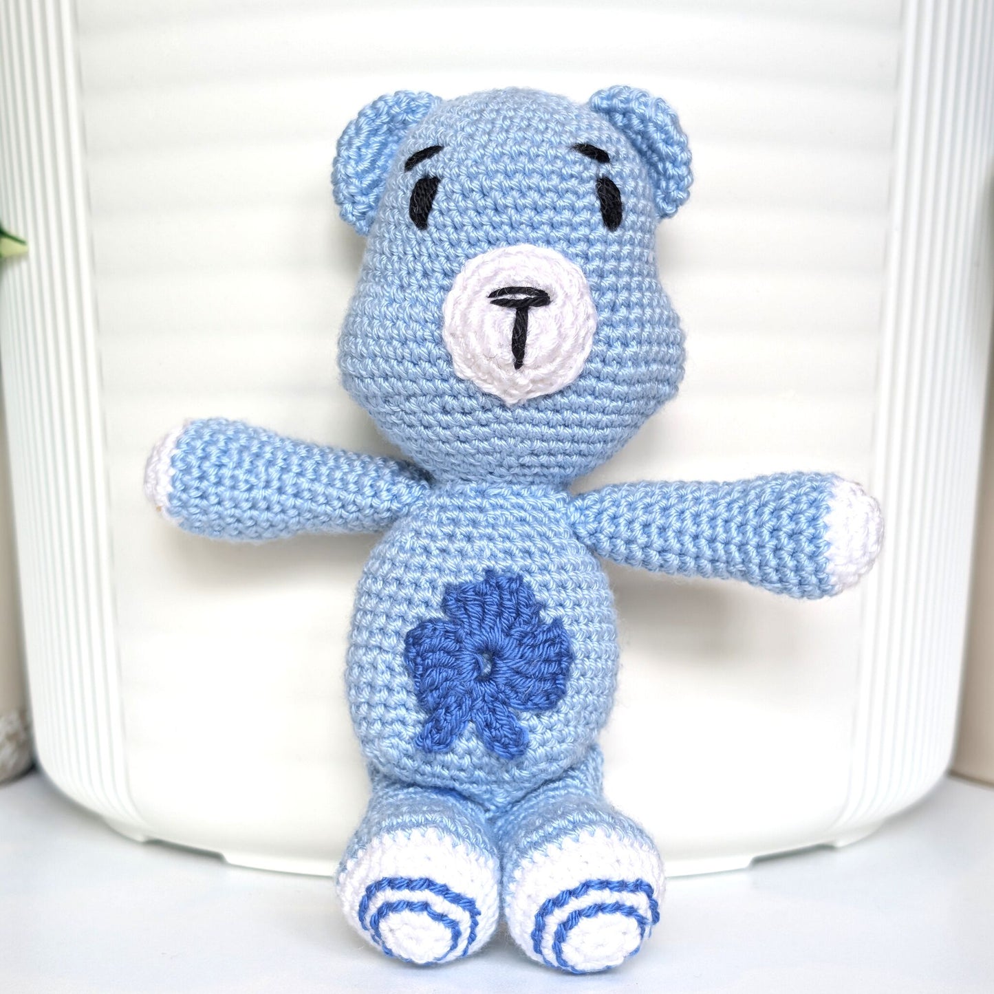 Bear with Flower Crochet Plushie