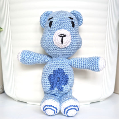 Bear with Flower Crochet Plushie