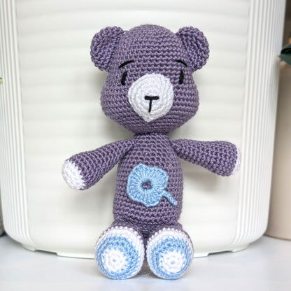 Bear with Flower Crochet Plushie