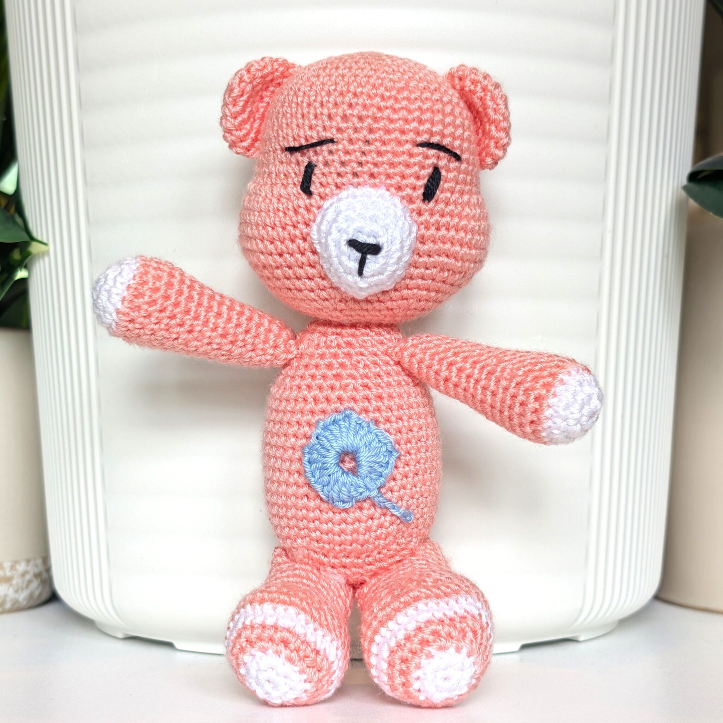 Bear with Flower Crochet Plushie