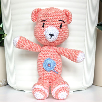 Bear with Flower Crochet Plushie