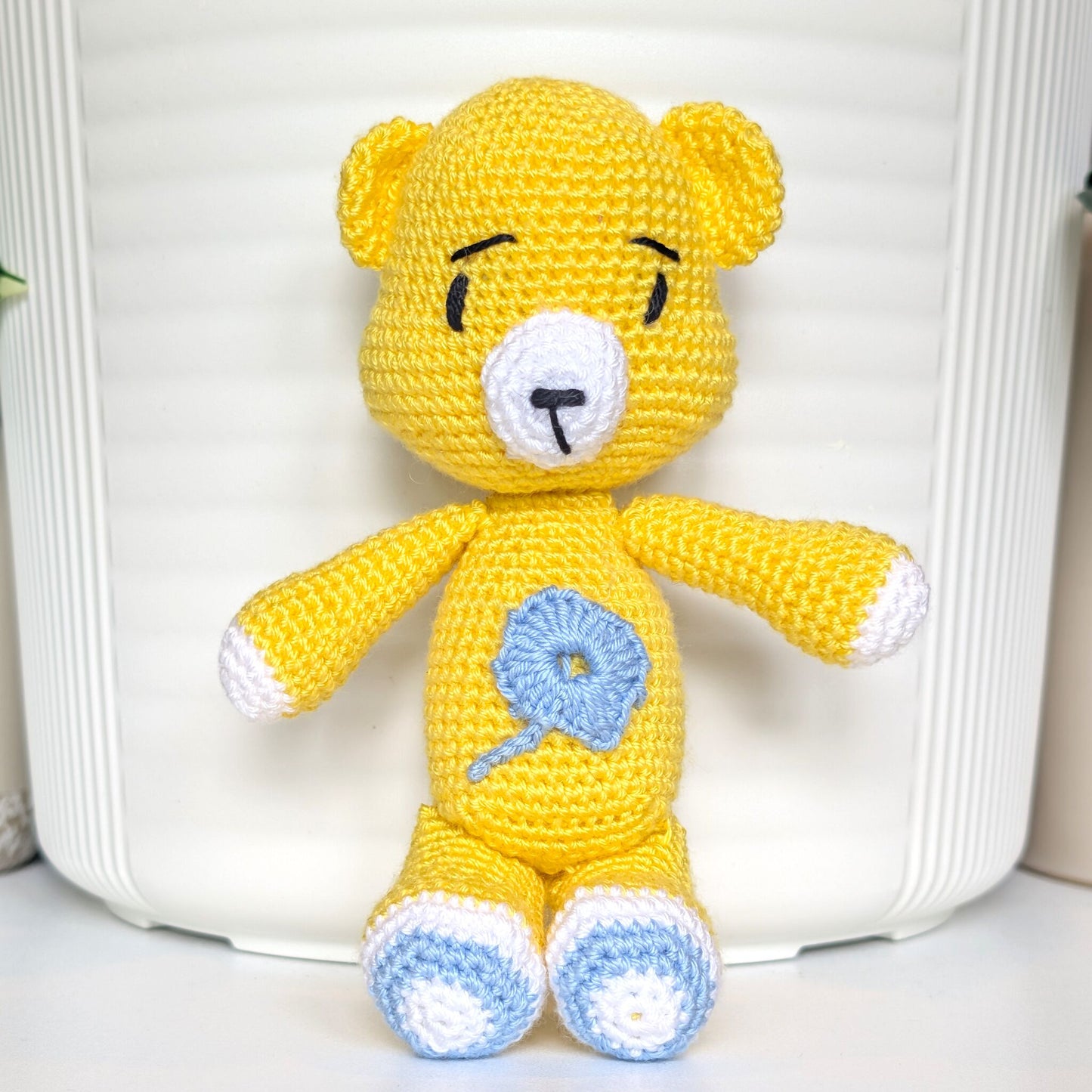 Bear with Flower Crochet Plushie