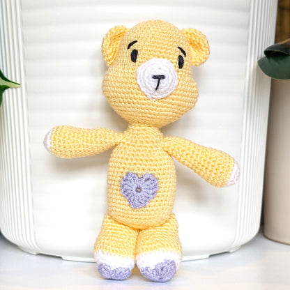 Bear with Heart Amigurumi - Handmade Crochet Plushie
