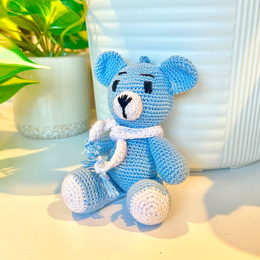 Bear in Scarf - Medium - Amigurumi