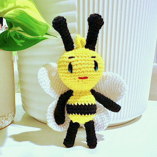 Bee Amigurumi -  Mini - Handmade Crochet Bag Charm