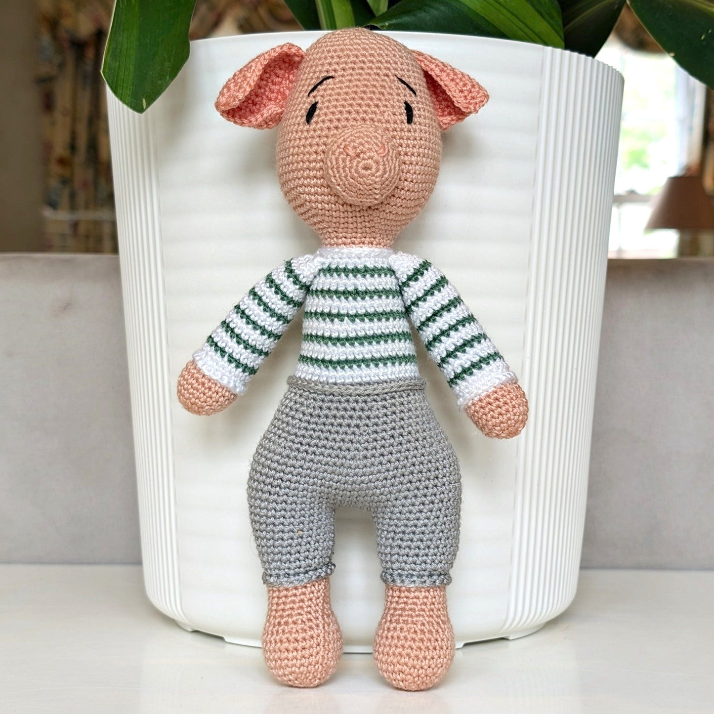 Pig Standing Amigurumi - Handmade Crochet Plushie