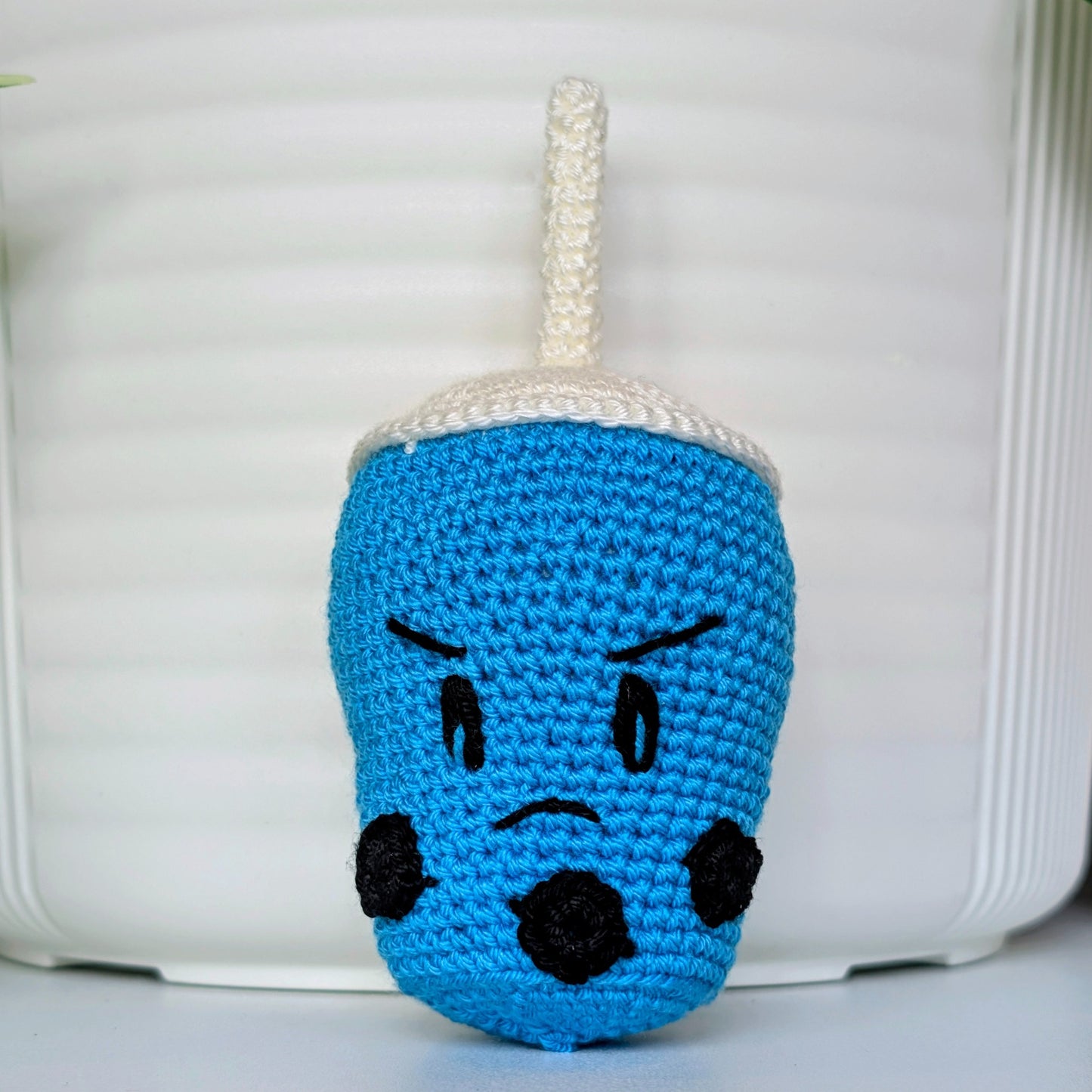Boba Tea with Black Boba Amigurumi - Crochet Figurine