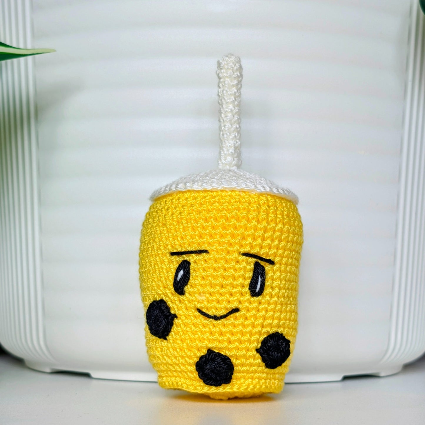 Boba Tea with Black Boba Amigurumi - Crochet Figurine