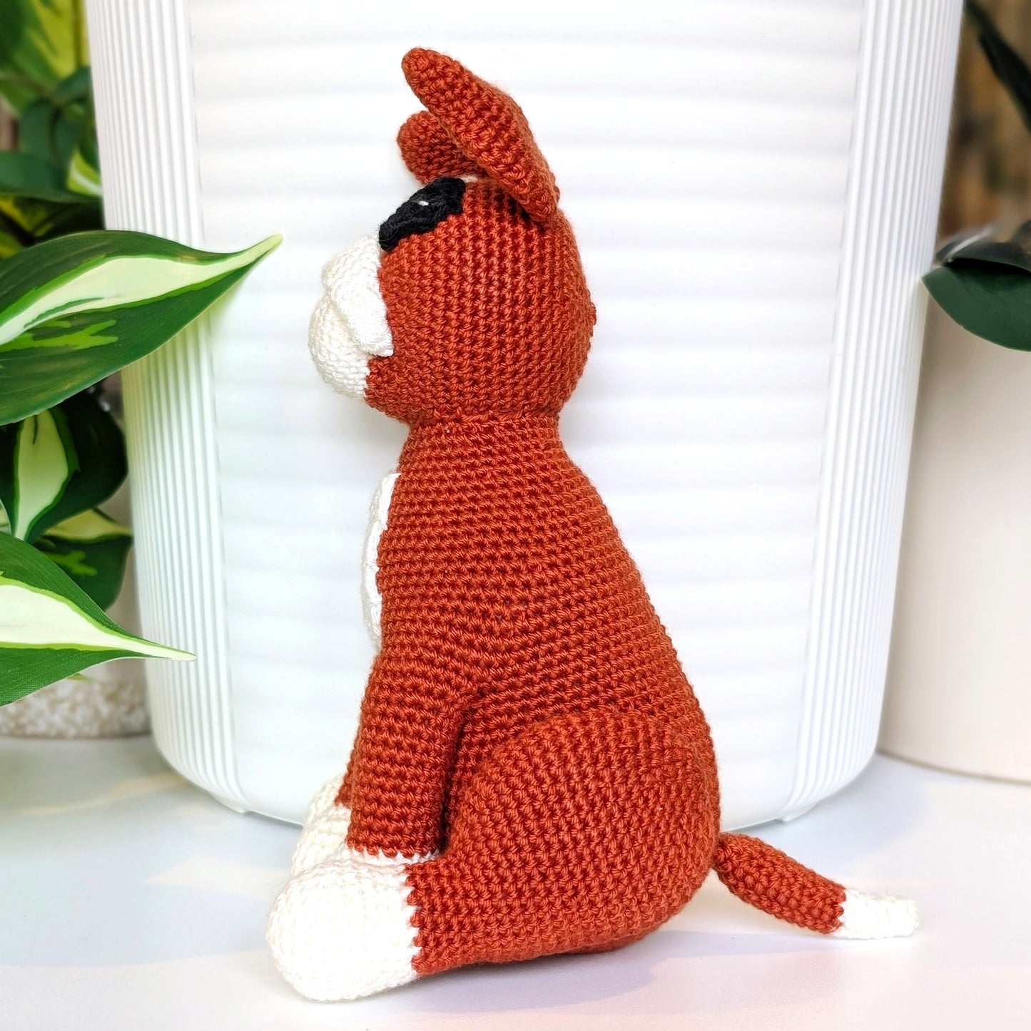 Boxer Dog Amigurumi - Handmade Crochet Plushie