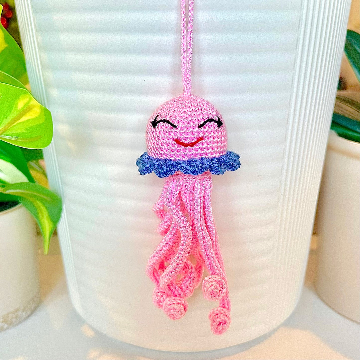 Jellyfish Amigurumi - Crochet Plush Bag Charm