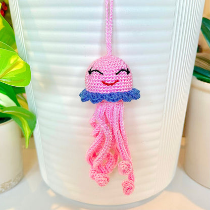 Jellyfish Amigurumi - Crochet Plush Bag Charm