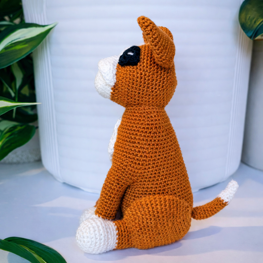 Boxer Dog Amigurumi - Handmade Crochet Plushie