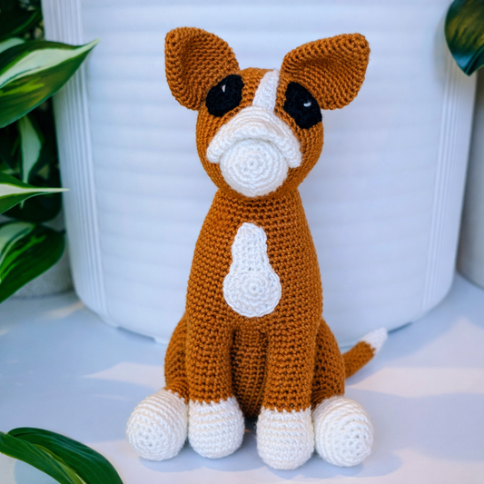 Boxer Dog Amigurumi - Handmade Crochet Plushie