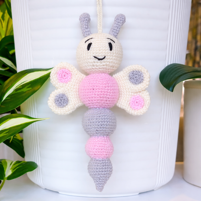 Dragonfly Amigurumi - M (Cream Pastel) - Crochet Plushie