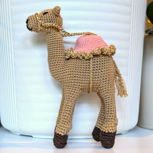 Camel in Embroided Gold Trim - Medium