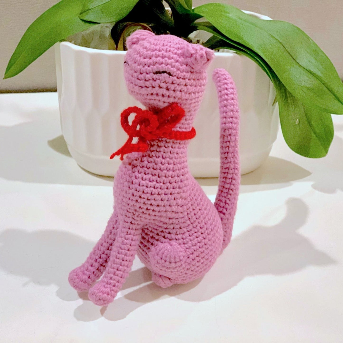 Cat Sitting Amigurumi - Handmade Crochet Plushie