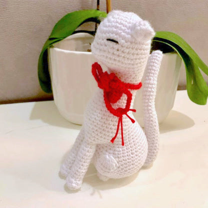 Cat Sitting Amigurumi - Handmade Crochet Plushie