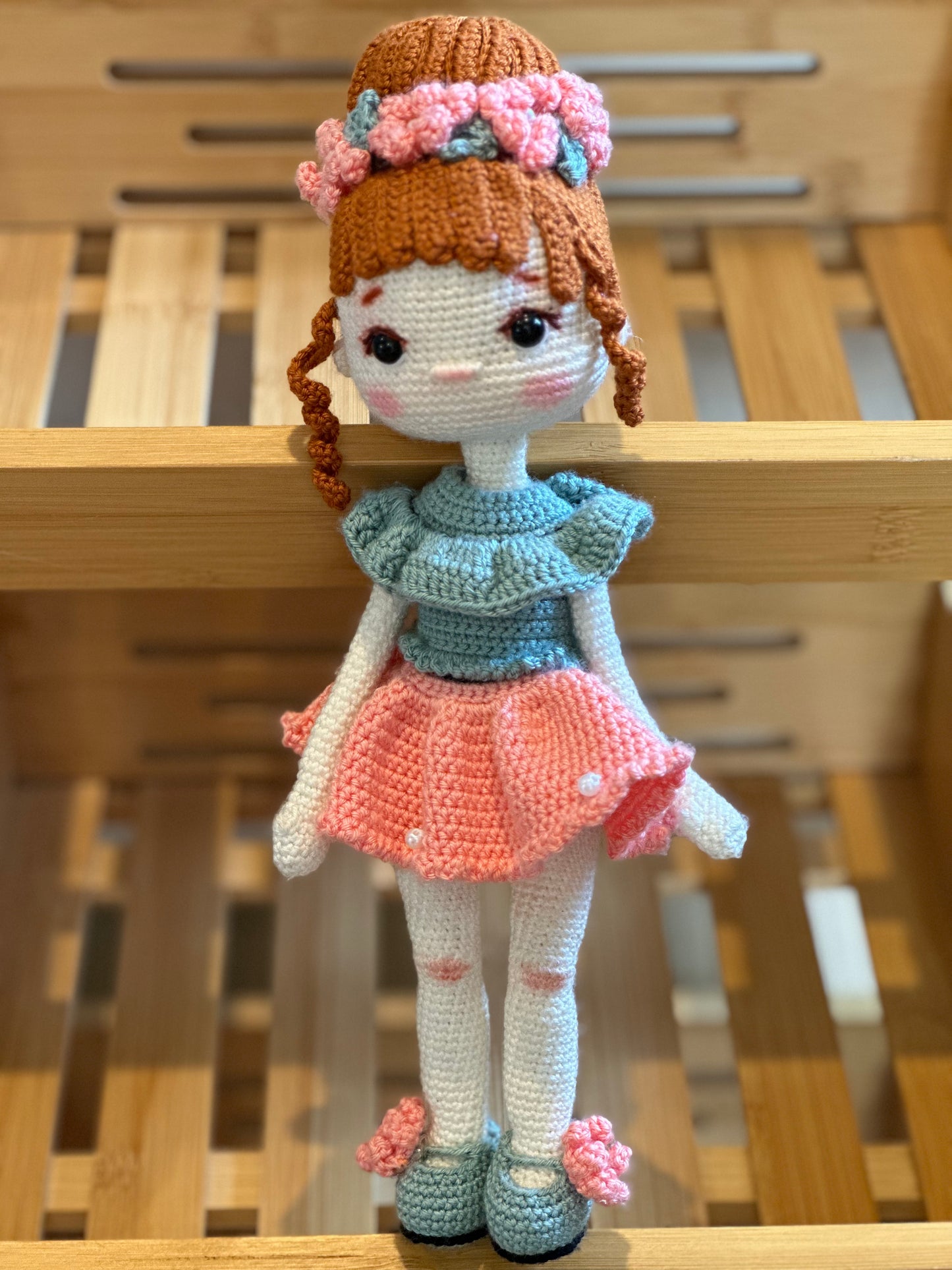 Crochet Ginger Bun Doll