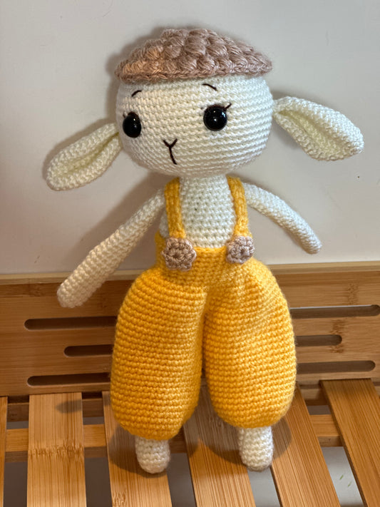 Lamb in Yellow Dungarees