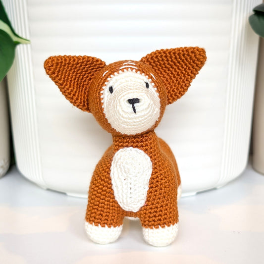 Corgi (Ginger) Dog - Crochet Plush Figurine