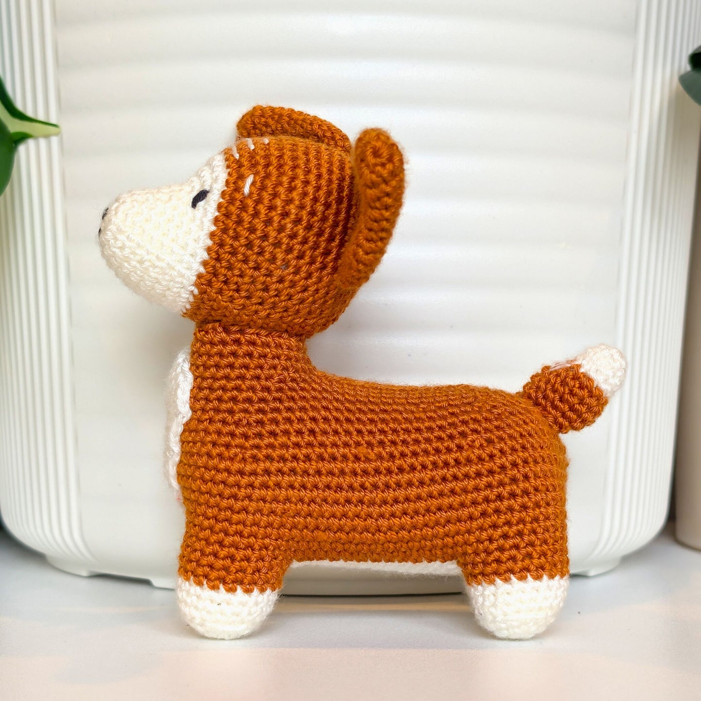 Corgi (Ginger) Dog - Crochet Plush Figurine