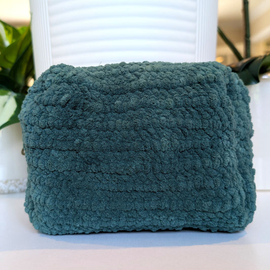 Cosmetic Bags (Gray Satin Interior) - Medium