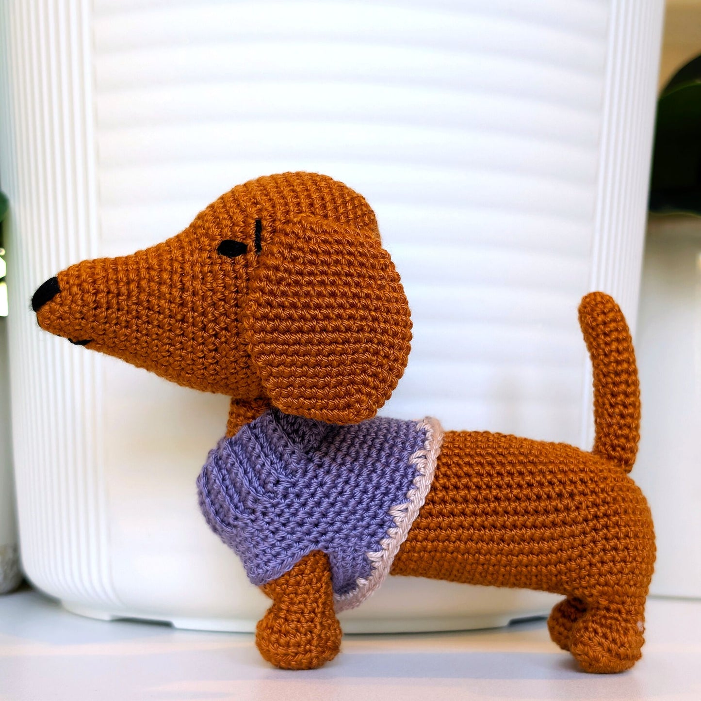 Dachshund Dog (Trim) Crochet Plush - Ginger