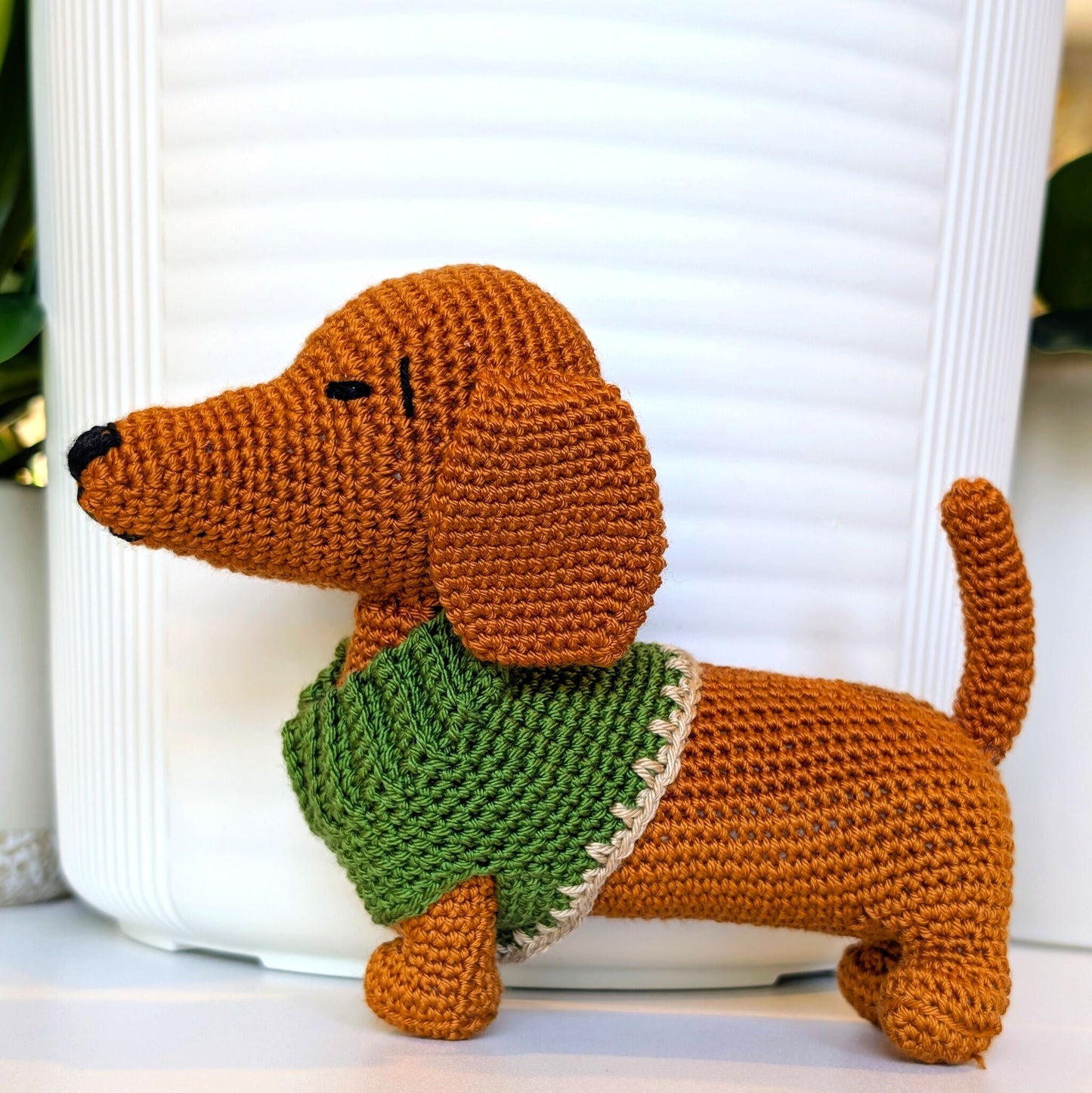 Dachshund Dog (Trim) Crochet Plush - Ginger