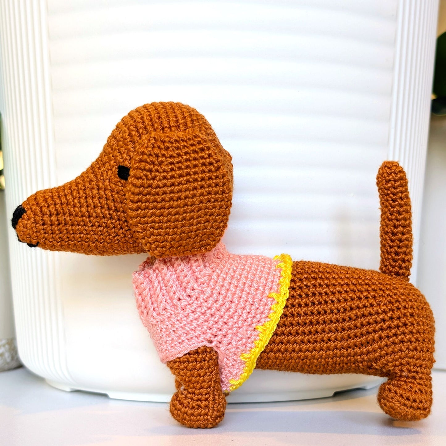 Dachshund Dog (Trim) Crochet Plush - Ginger
