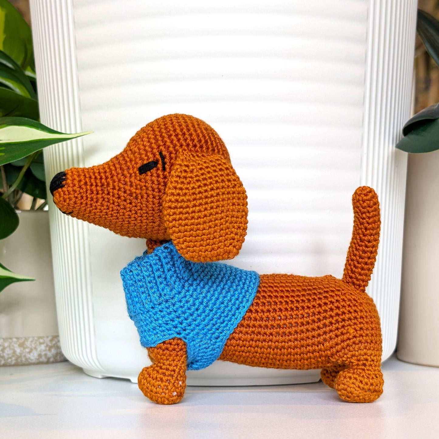 Dachshund Dog (Standard) Crochet Plush - Ginger