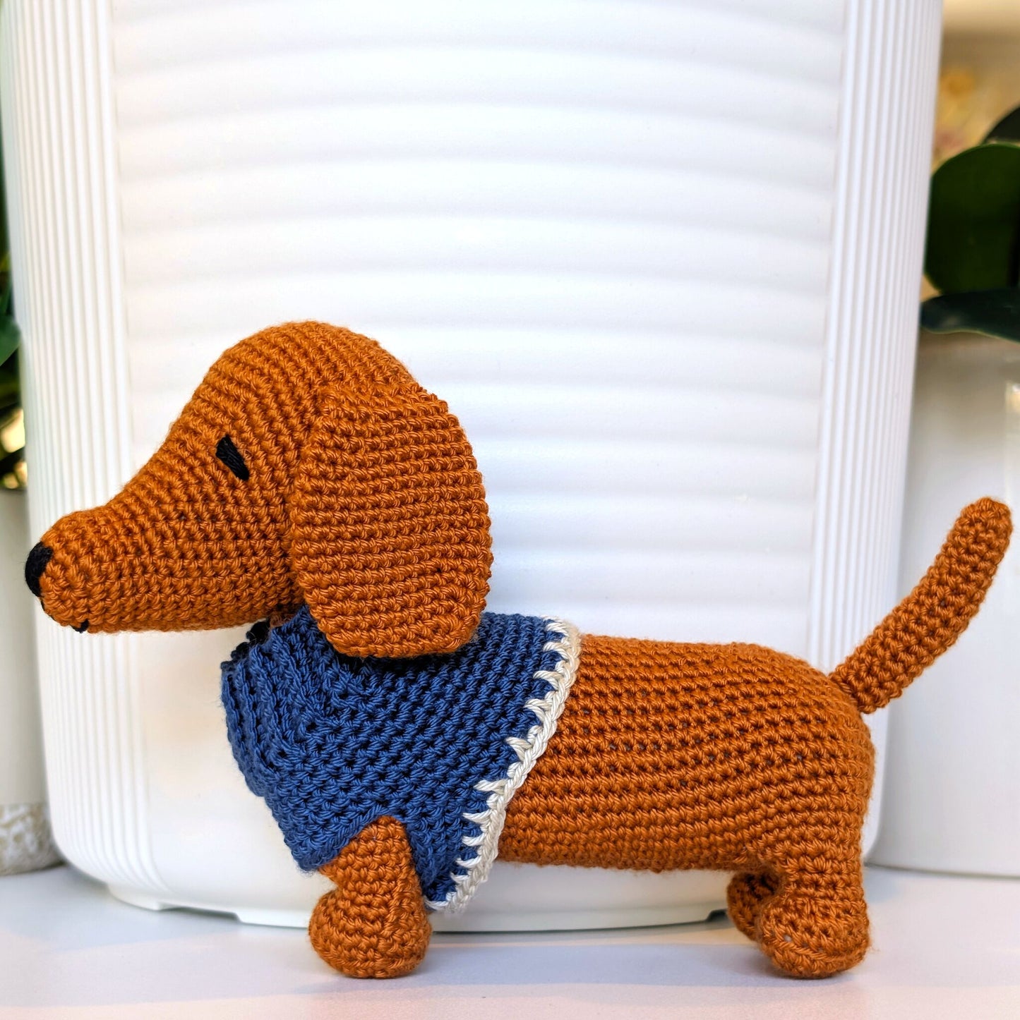 Dachshund Dog (Trim) Crochet Plush - Ginger