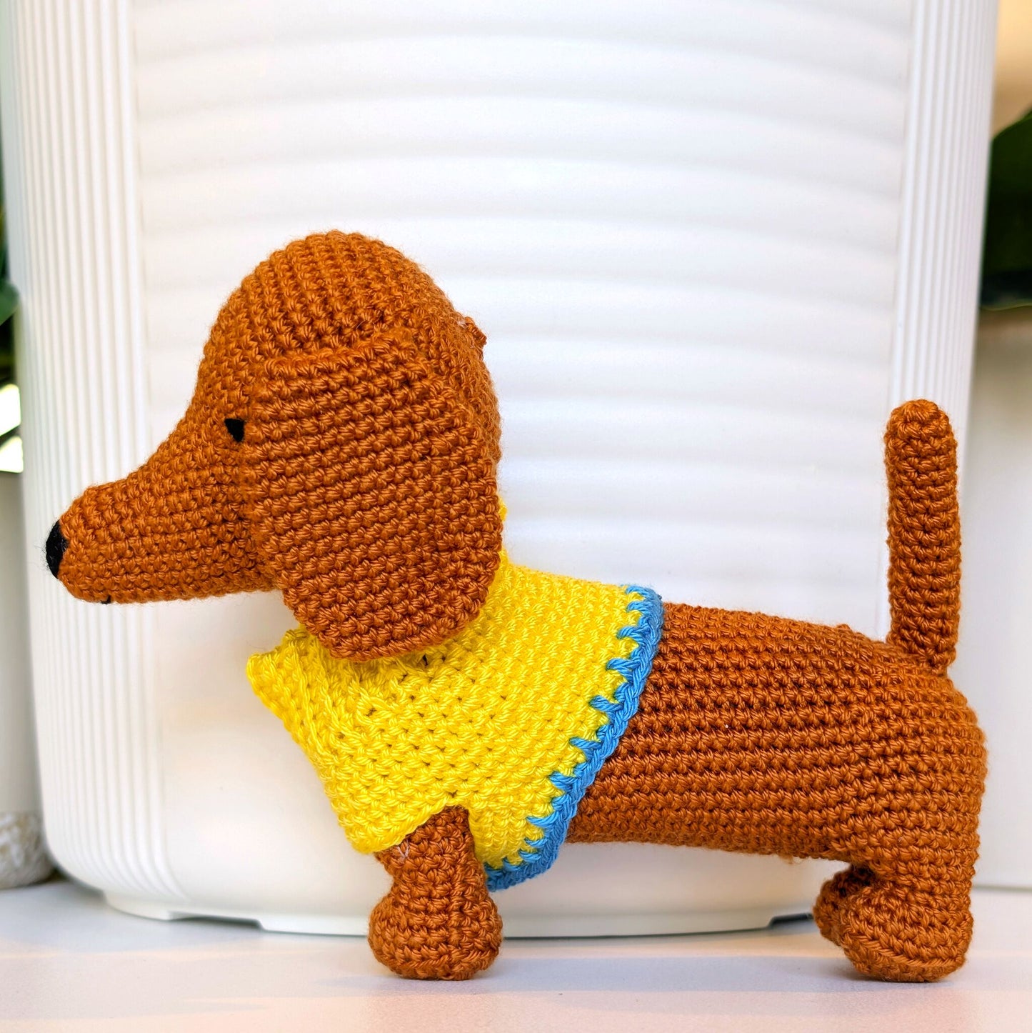 Dachshund Dog (Trim) Crochet Plush - Ginger