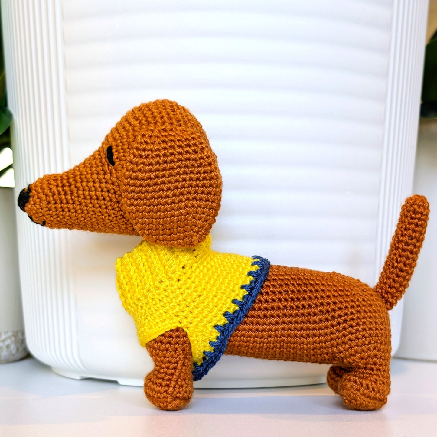 Dachshund Dog (Trim) Crochet Plush - Ginger