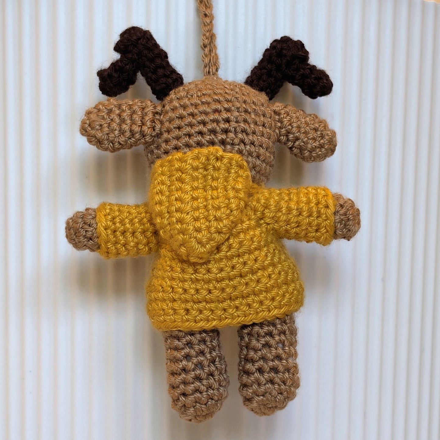 Deer in Hooded Jacket Amigurumi - Mini - Crochet Bag Charm
