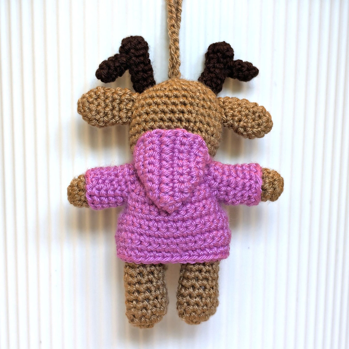 Deer in Hooded Jacket Amigurumi - Mini - Crochet Bag Charm