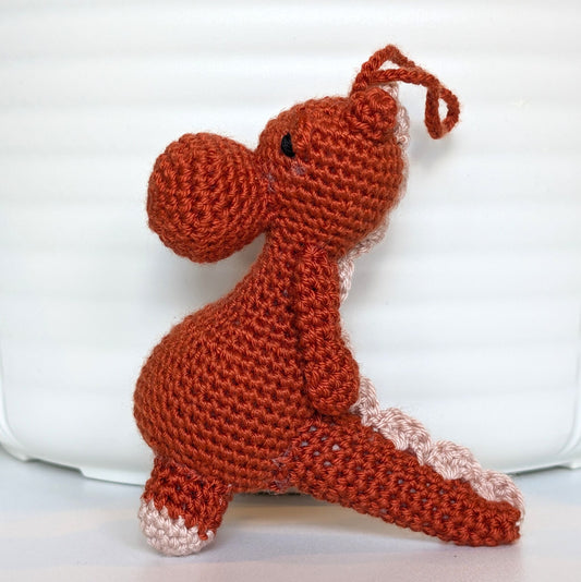 Dinosaur Mini Amigurumi - Crochet Bag Charm