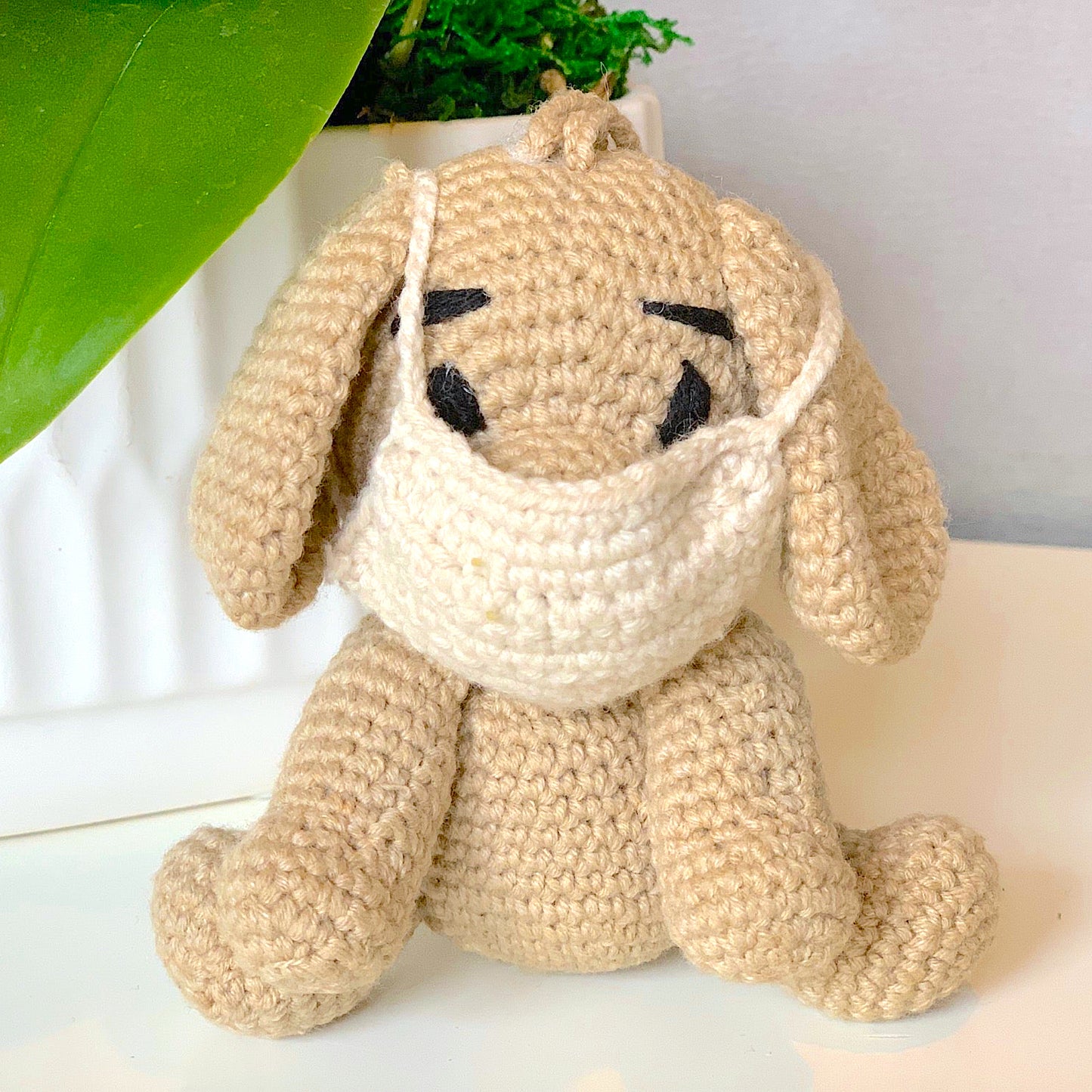 Sitting Dog Crochet Plushie