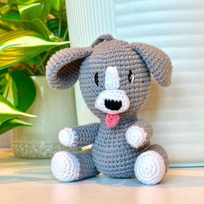 Sitting Dog Crochet Plushie